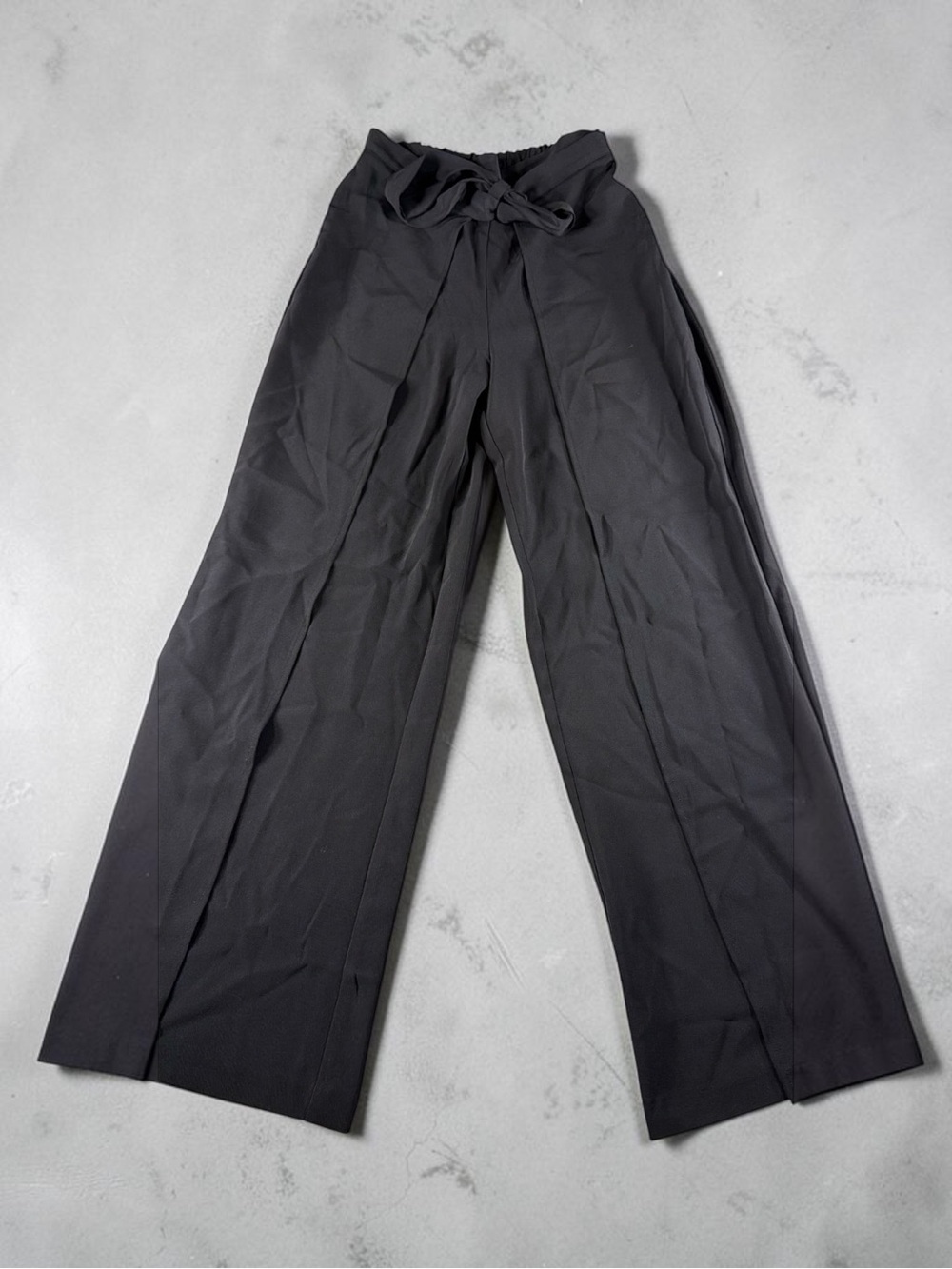 Bar III Black Wide Leg Tie-Waist Pants